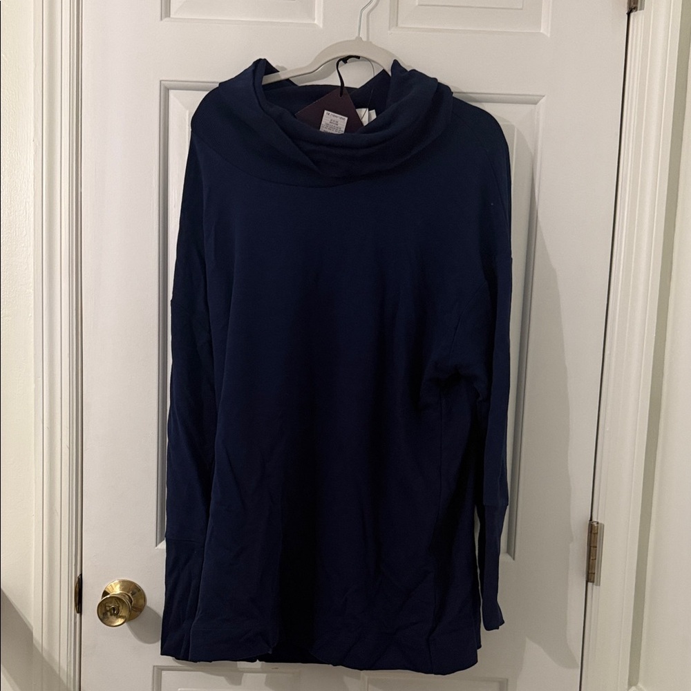 Ava & Viv Deep Blue Cowl Neck Sweater